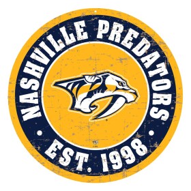 Mustang Cedule Nashville Predators NHL 22" Round Distressed Logo