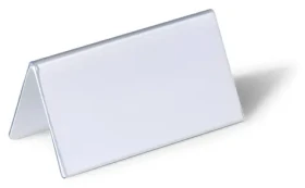 Durable transparentní / Stolní jmenovka / 52x100 mm / PVC / 25 ks (805119)