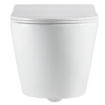 Erga Lily+, závěsná WC mísa 490x370x365mm, Rimless Tornado 2 + toaletní sedátko s pomalým zavíráním, bílá, ERG-V03-LILY-TO2-WH