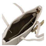 Trendy dámská koženková kabelka na rameno Felicia, béžová