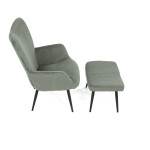 Relaxační křeslo, zelená, manšestrová látka, AK-L7285 GRN6