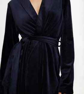 Sensual Velour Robe Top BLUE TRIUMPH BLUE TRIUMPH