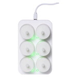 STAR TRADING LED svíčky s nabíječkou – set 6 ks, bílá barva, plast