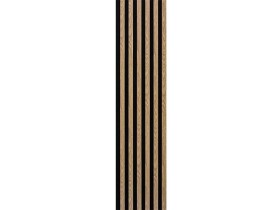 Akustický panel – Černá / dub světlý 270 × 30 cm