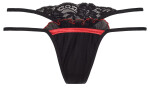 Dámská tanga V-8298 černá/červená - Axami S