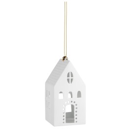 Räder Závěsný svícen domeček Square Large, bílá barva, porcelán