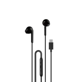 Dudao X3C drátová sluchátka do uší černá / s mikrofonem / USB-C / 1.2 m (197245)