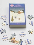 ViSSEVASSE Mini Puzzle Snow Angels 42 dílků, modrá barva, papír