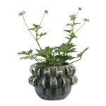 MADAM STOLTZ Obal na květiny Dusty Green Ø 19 cm, zelená barva, keramika