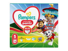 Pampers Active Baby Pants Tlapková Patrola, vel. 5, 66 ks