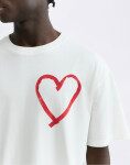 Tričko Thinking MU Tape Heart Aaron Tee WHITE