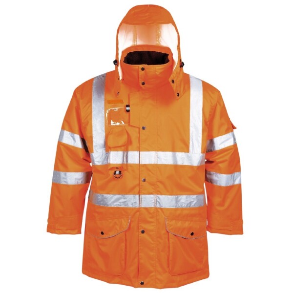 Portwest Bunda zimní výstražná s reflexními pruhy Hi-Vis 7 v 1 RT27, GO/RToranžová