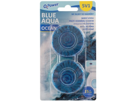 Q-Power Blue Aqua Čisticí a barvicí tablety do WC nádržky oceán 2 ks