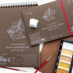 SM.LT Hnědý akvarelový blok SMLT Brown Watercolor Pad A4 280 g, 35 listů