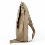 Stylová dámská kožená crossbody taška Carlon, taupe