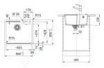 FRANKE - Urban Fragranitový dřez UBG 610-56, 560x500 mm, matná černá 114.0700.066