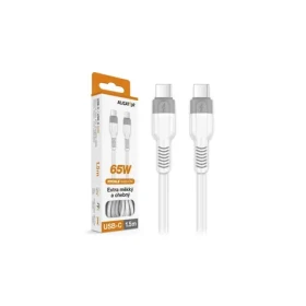 Aligator Datový kabel SoftPastels 3A 65W / USB-C/USB-C / bílý (DATKP72)