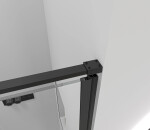 CERANO - Sprchové otočné dveře Porte L/P - 8 mm - černá matná, transparentní sklo - 80x195 CER-413486