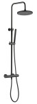 Kielle - Oudee Sprchový set s termostatem, 20 cm, 1 proud, matná černá 20602044E