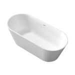 INVENA - Vana volně stojící 170 cm limnos se sifonem bílá; AN-00-120-M