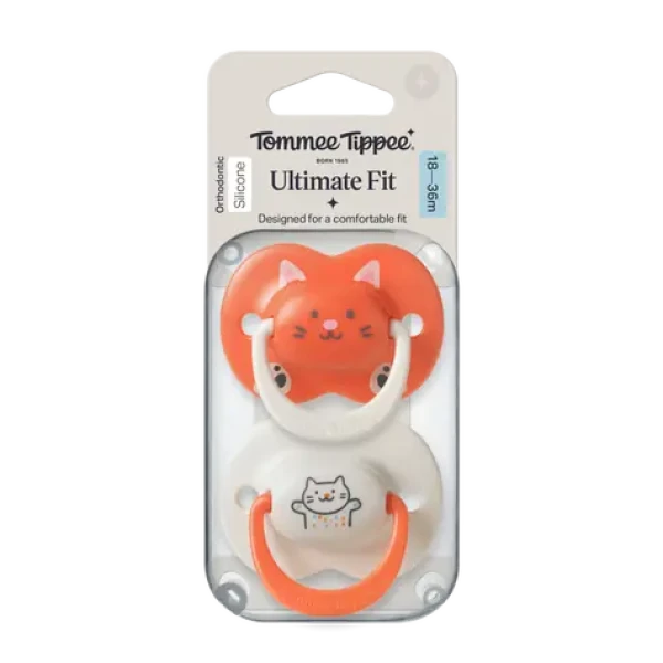 Tommee Tippee Ultimate Fit DECO silikonový dudlík 18-36 m GIRL 2ks - více barevných variant (433658-T)