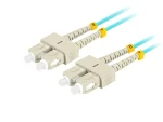 Lanberg optický patch kabel SC/UPC-SC/UPC azurová / Optický patch kabel / Duplex / OM3 50/125 / 2 m / LSZH (FO-SUSU-MD31-0020-TQ)