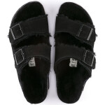 Dámské zateplené žabky Birkenstock Arizona VL Shearling Black semišová kůže regular width (0752661) s ovčí vlnou 44