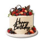 Dortisimo Plastová dekorace na dort Happy Birthday černá