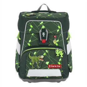 Školní aktovka Step by Step SPACE SHINE, Dino Night Tyro - 5 dílný set, AGR certifikát