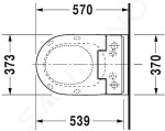 DURAVIT - ME by Starck Závěsné WC pro bidetové sedátko SensoWash, s HygieneGlaze, alpská bílá 2528592000