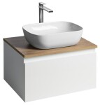 AQUALINE - ALTAIR skříňka s deskou 62,5 cm, bílá/dub emporio AI267-02