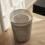 GEJST Designový koš na papír Oya Warm Grey 20 l, béžová barva, šedá barva, kov