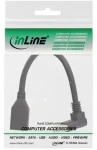 InLine černá / Adaptérový kabel DisplayPort / 8K4K / lomený konektor / 0,15 m (17159O)