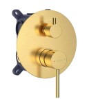 Kielle - Oudee I Baterie pod omítku pro 2 spotřebiče, s tělesem, brushed gold 10333206