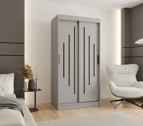 Šatní skříň Abi Rubino Y Rozměry: 100 cm, Barva korpusu + barva dveří: Kašmír