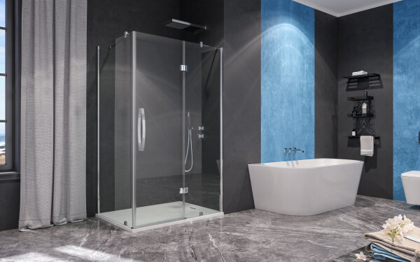 Aquatek EXTRA R33 CHROM Sprchový kout, sklo 8mm, 120x90x195cm A1512616