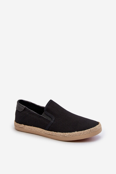 Pánské tenisky Espadrille s prýmkem, černý Fenen 41
