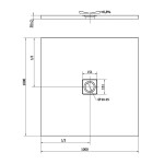 POLYSAN - FLEXIA vanička z litého mramoru s možností úpravy rozměru, 100x100cm, bílá mat 71552MAT