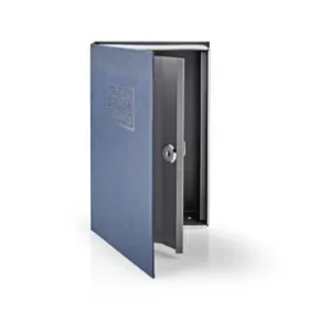 Nedis Trezor modro-stříbrná / Book Safe / Zámek / Vnitřní / Střední / Vnitřní objem: 1.6 l / 2x klíč (BOOKSEDM01BU)