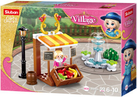 Sluban Girls Dream Village M38-B0870 Dobový stánek s ovocem a fontána /LEGO - kompatibilní/ figurek|dílků: 1|99