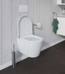 DURAVIT - ME by Starck Závěsné WC se sedátkem SoftClose, Rimless, DuraShield, bílá 453009AAA1