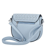 Moderní dámská koženková crossbody kabelka Lydie, světle modrá