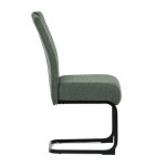 Židle jídelní, taštičkové pružiny v sedáku, zelená látka, černý kov