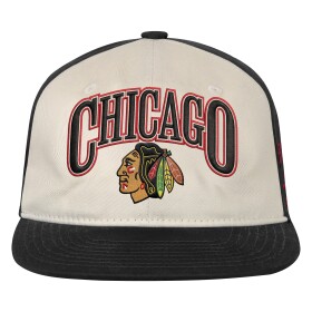 Outerstuff Dětská kšiltovka Chicago Blackhawks NHL Flatbrim Arch Deadstock Snapback