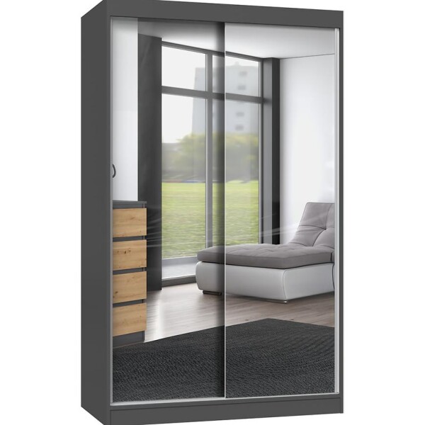 Skříň Iga 120 antracit/artisan A - zrcadlo