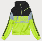 Černo-zelená dámská sportovní mikina (26019) -J.Style černo-zelená XL