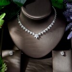 Souprava šperků Swarovski Elements Stacey, Bílá/čirá 40 cm