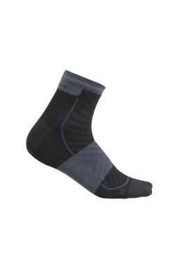 Pánské merino ponožky ICEBREAKER Mens Run+ Ultralight Mini, Black/Graphite velikost: 44,5-46,5 (L)