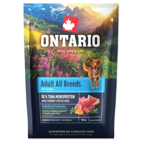 Ontario Adult All Breeds Monoprotein Tuna Sweet Potatoes 100g - vzorek (214-13172)