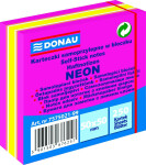 DONAU samolepicí bloček, 50 50 mm, 250 listů, mix neonových barev